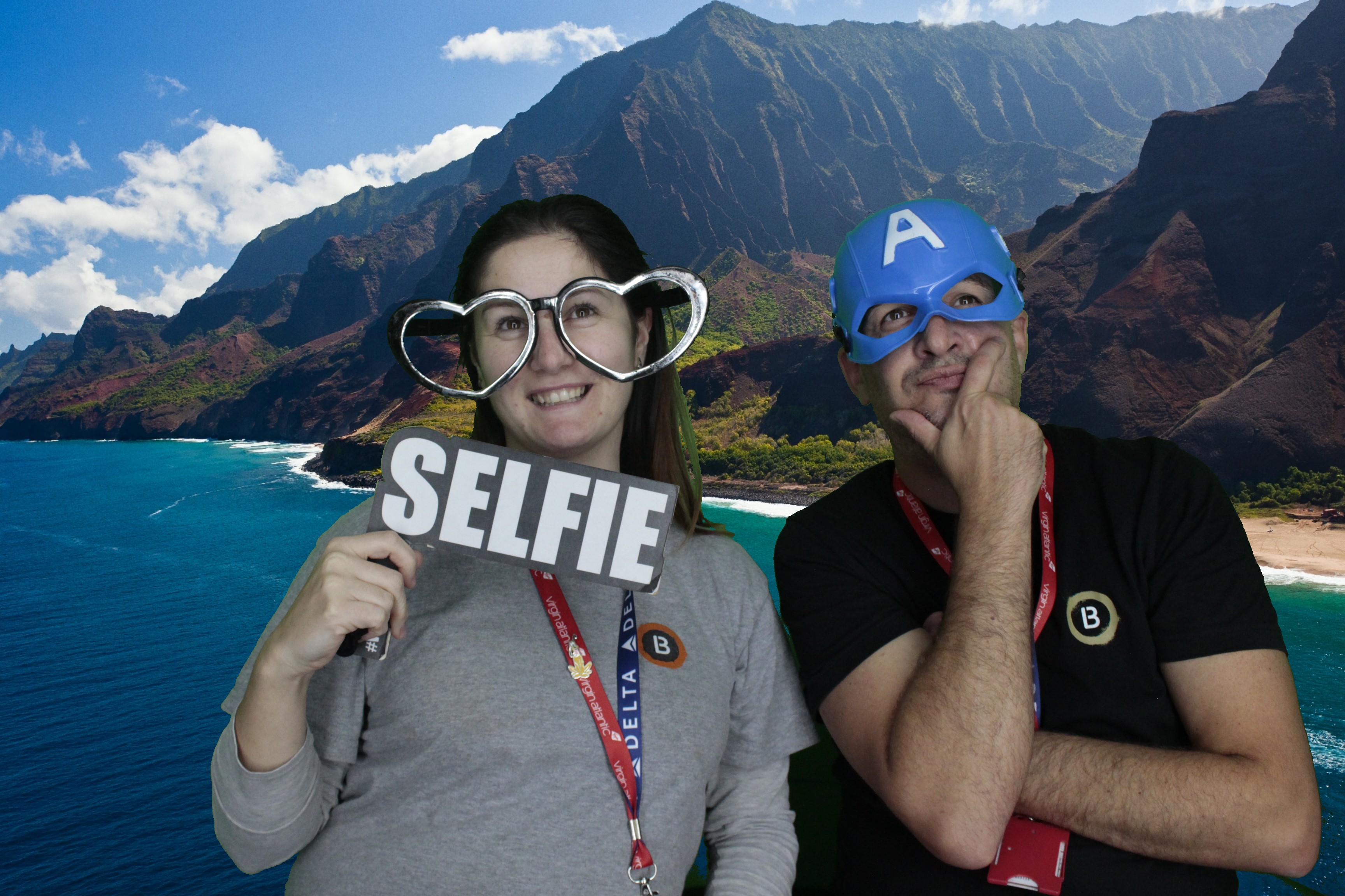 Hawaii Theme Virgin Holidays | View more photos from the event at gallery.myphotoboothexperience.co.uk/u/MyPhotoBoothExperienceLtd/Hawaii-Theme-Virgin-Holidays